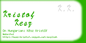 kristof kesz business card
